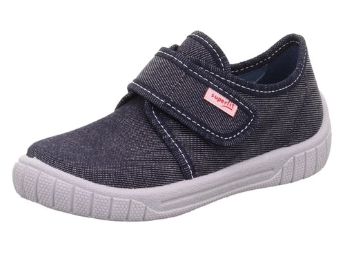 Superfit Bill hjemmesko blå hvid med velcro