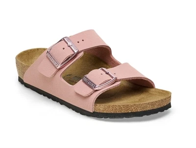 birkenstock arizona kids sandal i pink clay birko flor smal bredde