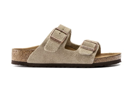 birkenstock arizona kids sandal i taupe ruskind