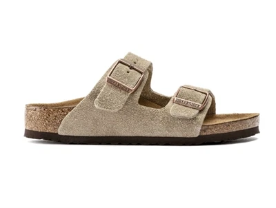 birkenstock arizona kids sandal i taupe ruskind