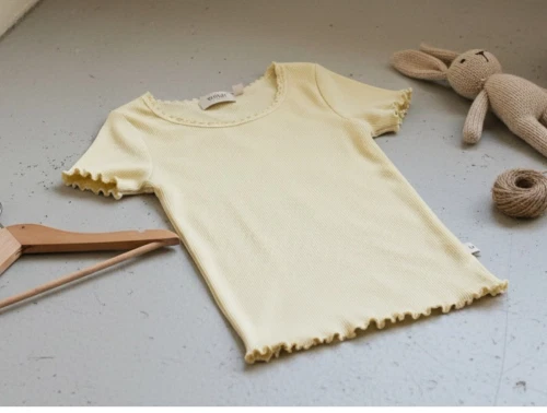 Wheat yellow dream t-shirt rib lace