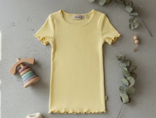 Wheat pale apricot rib t-shirt Katie