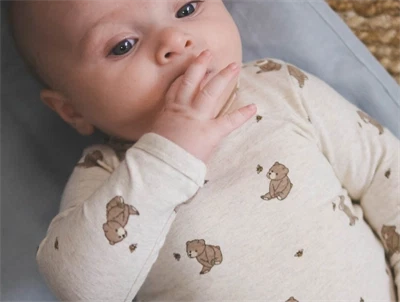 That's Mine bodystocking i alpaca star med print af bier og bjørne