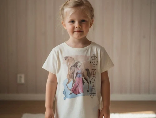 Wheat t-shirt Mulan horse ivory