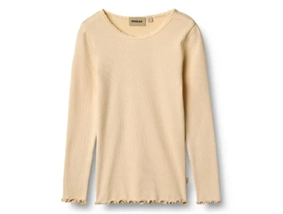 Wheat Reese rib t-shirt macadamia med blonde