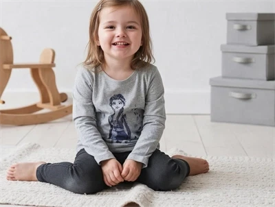 Wheat t-shirt Frozen Elsa melange grey