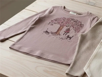 Wheat t-shirt Tree powder brown