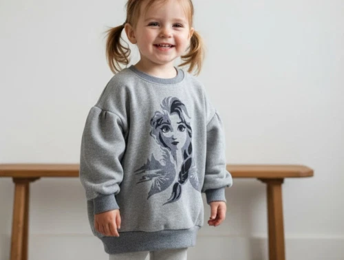 Wheat sweatshirt Frozen Elsa melange grey