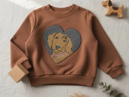 Wheat sweatshirt Terry dog vintage rose