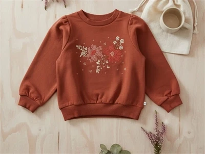 Wheat red embroidery sweatshirt Vega