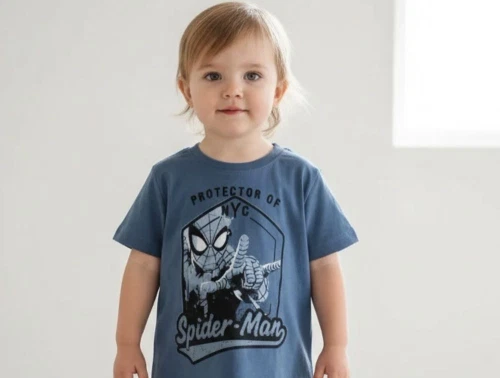 Wheat t-shirt Spiderman indigo