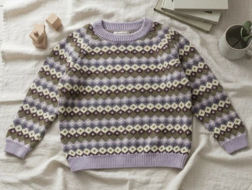 Wheat multi lavender pullover Mimi bomuld