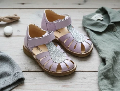 Angulus lila/mint sandal glitter og lak