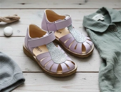 Angulus lila/mint sandal glitter og lak