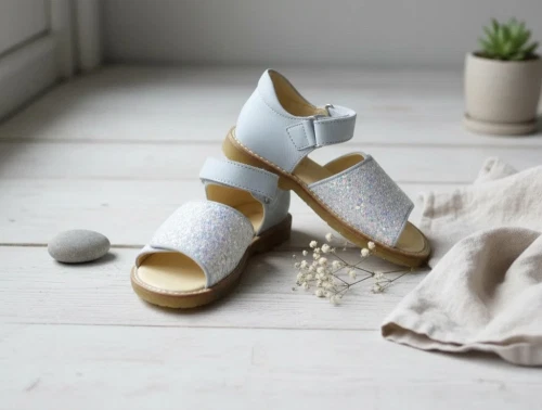 Angulus ice blå sandal glitter