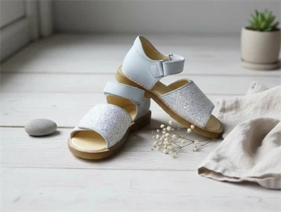 Angulus ice blå sandal glitter