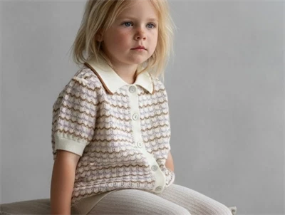 FUB ecru pointelle strik