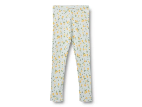 Wheat Jules leggings i summer blue med citronprint forfra