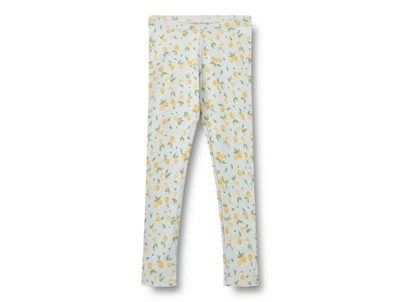 Wheat Jules leggings i summer blue med citronprint forfra