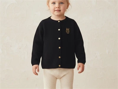 Soft Gallery cardigan Carrie owl jet black