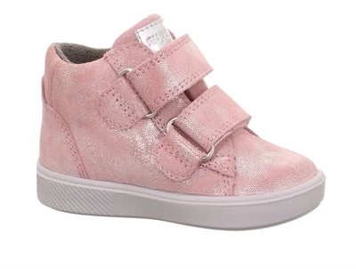 Superfit SUPIES begyndersko rosa ruskind med glittereffekt side