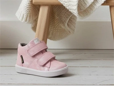 Superfit SUPIES sko rosa ruskind med glittereffekt