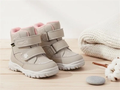 Superfit Husky1 vinterstøvle beige/rosa med GORE-TEX