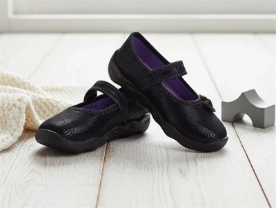 Superfit schwarz hjemmesko/ballerina Bubble