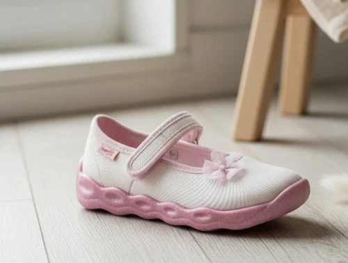 Superfit rosa/weiss hjemmesko/ballerina Bubble