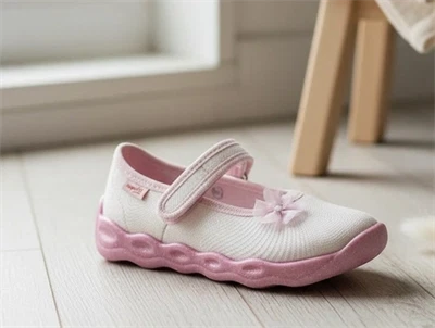 Superfit rosa/weiss hjemmesko/ballerina Bubble