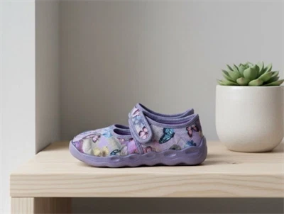 Superfit Bubble hjemmesko lilla med sommerfugle