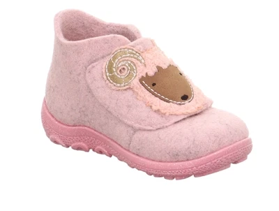 Superfit HAPPY OCTI hjemmesko pink uldfilt med væddermotiv side