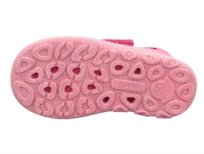 Superfit HAPPY OCTI hjemmesko rosa uldfilt med hestemotiv set fra sålen