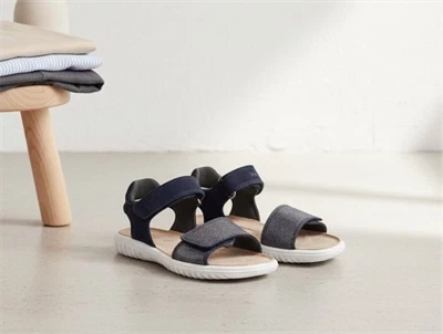 Superfit Sparkle sandal blå med glimmer og velcro