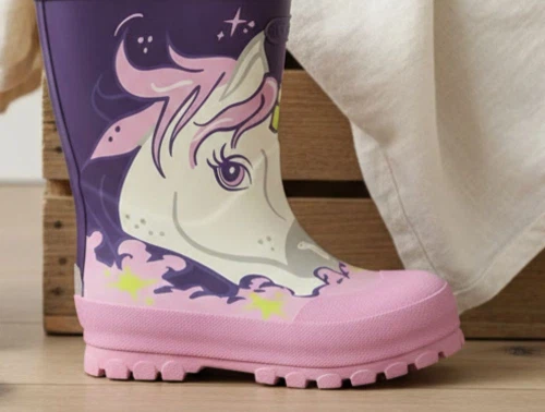 Viking purple multi enhjørning gummistøvle Jolly