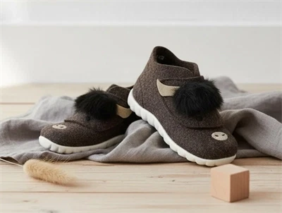 Superfit braun hjemmesko Happy uldfilt med moskusokse