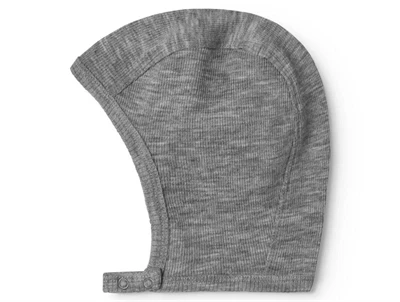 MarMar Copenhagen hjelm i grey melange uld rib set fra siden