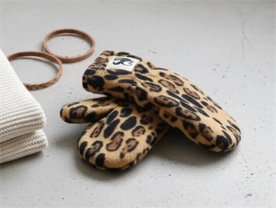 Mini Rodini beige leopard luffer fleece