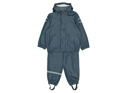 Mikk-Line regnsæt i blå med seler og reflekser