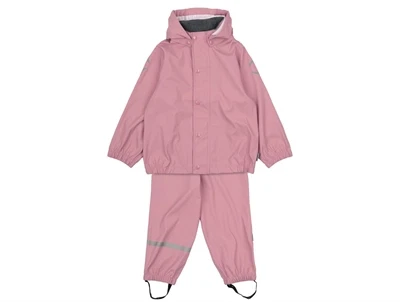Mikk-Line regnsæt lilas med refleks og aftagelig hætte - lyserød farve