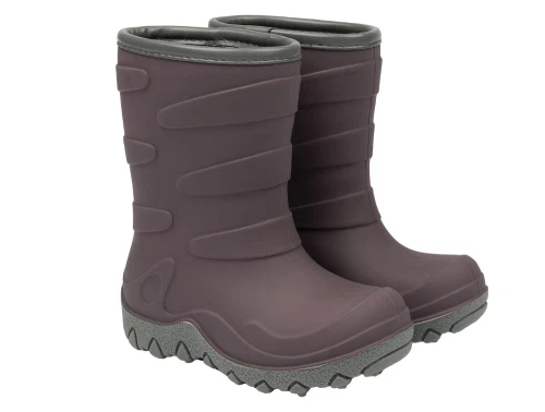 Mikk-Line termostøvle i gråbrun nuance set forfra