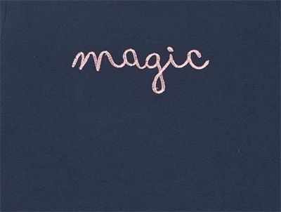 THE NEW t-shirt navy blazer med broderet magic foran- tæt på