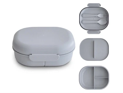 Mushie madkasse cloud åben med ske og gaffel