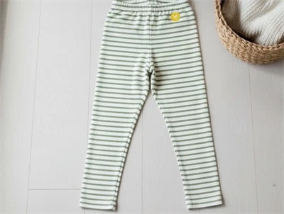 Wood Wood leggings Ira offwhite/olive stripes