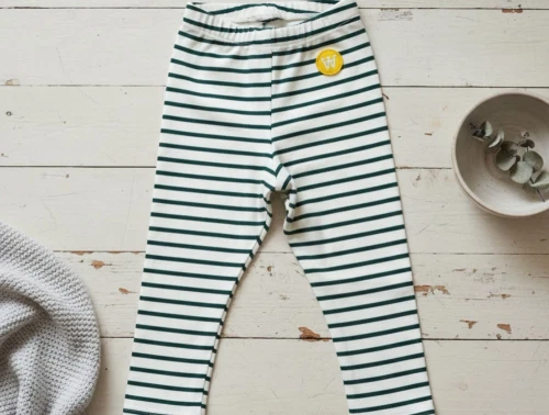 Wood Wood leggings Ira offwhite/faded green stripes