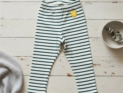 Wood Wood leggings Ira offwhite/faded green stripes