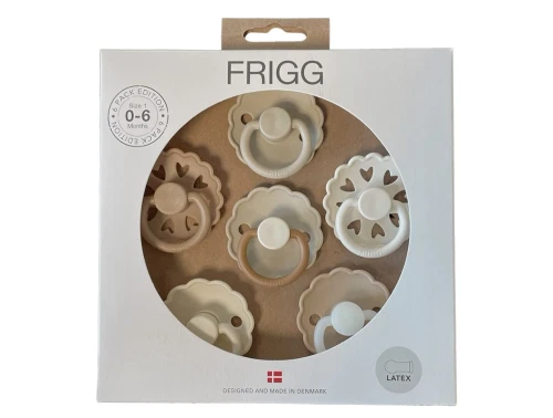 FRIGG 6-pack sutter cinnamon charm i æske med neutrale farver