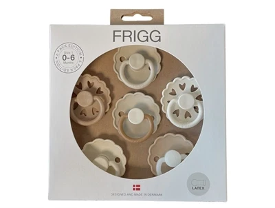 FRIGG 6-pack sutter cinnamon charm i æske med neutrale farver