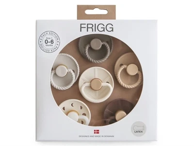 FRIGG 6-pack sutter earthy wonder i æske med varme jordfarver  - i æske