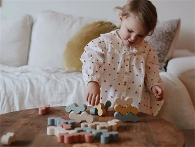 Mushie balanceklodser i træ